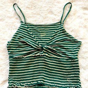 Green Striped Cami Tank